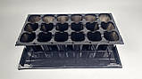 Касета для розсади 44*20,5*8 пластикова з піддоном на 18 V-ячеек-200 см3 (черка60 мм*60 мм*80 мм) (1 шт.), фото 3