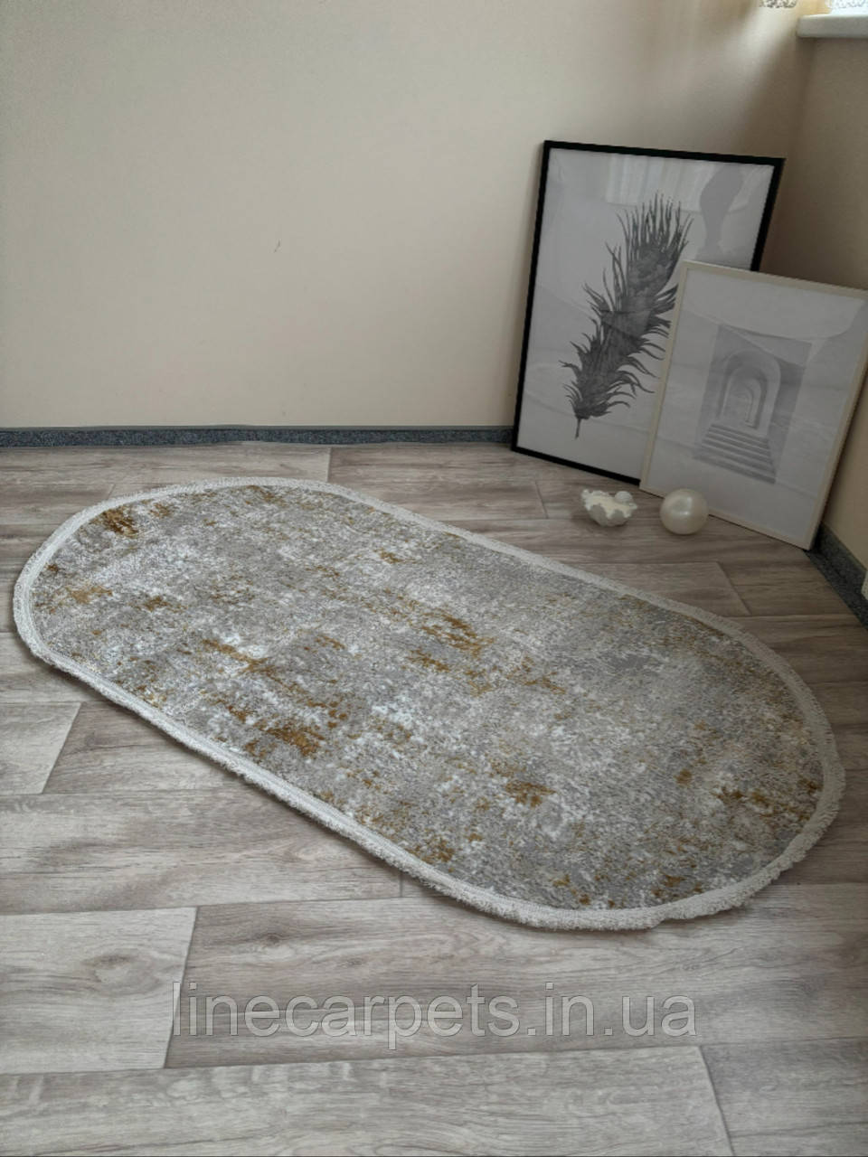 Сучасний турецький килим VOYAGE 1658D  GREY-GOLD