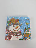 Серветки паперові новорічні (ЗхЗЗ, 18 шт.) "Добрий сніговик" Luxy (1 пачка), фото 2