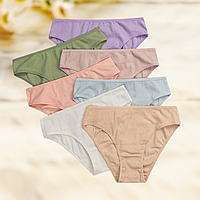 Жіночі трусики хлопкові Nicoletta набір 7 шт рубчик Розмір M L XL XXL