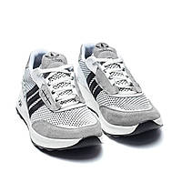 Кросівки чоловічі Adidas Grey-White нубук-сітка