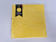 Серветки паперові однотонні (ЗЗХЗ, 20 шт.) Luxy Жовтий Б-ком (1 пачка)