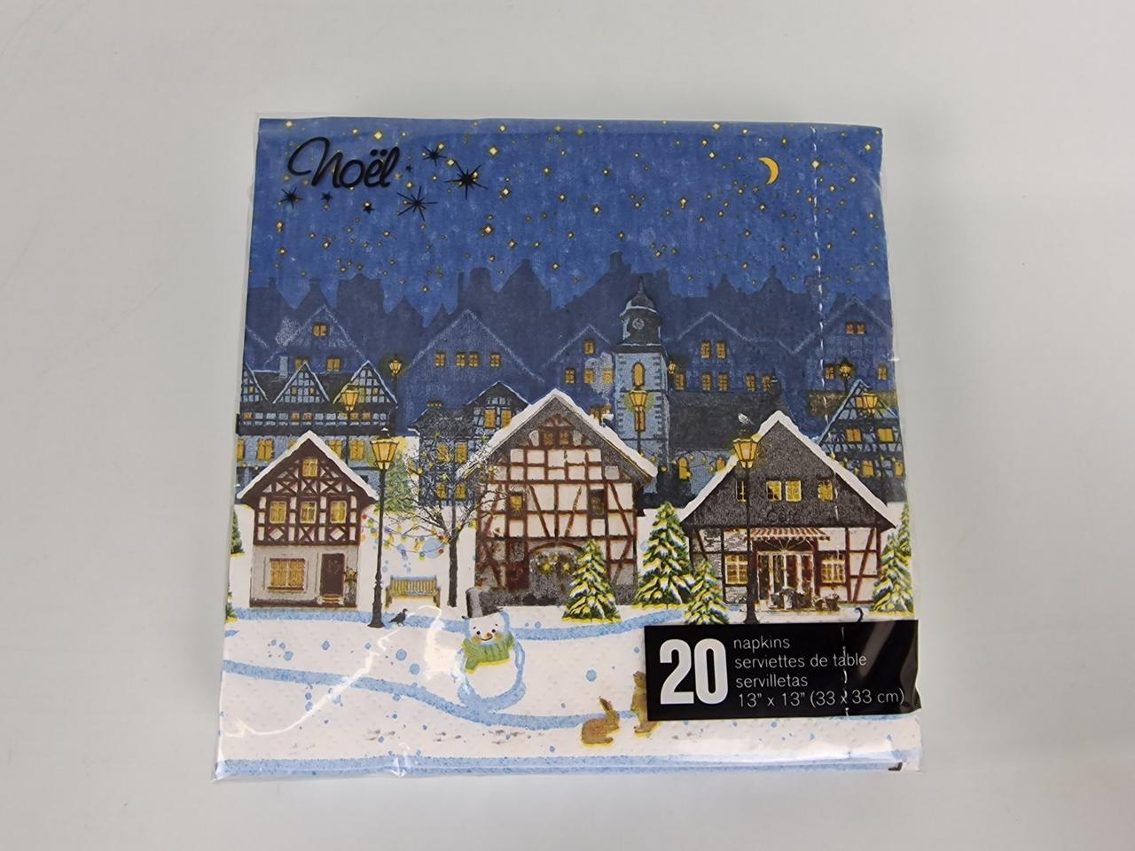 Красива серветка (ЗЗХЗ, 20 шт.) VIVA новий рік малюнок No2 (1 пачка), фото 1