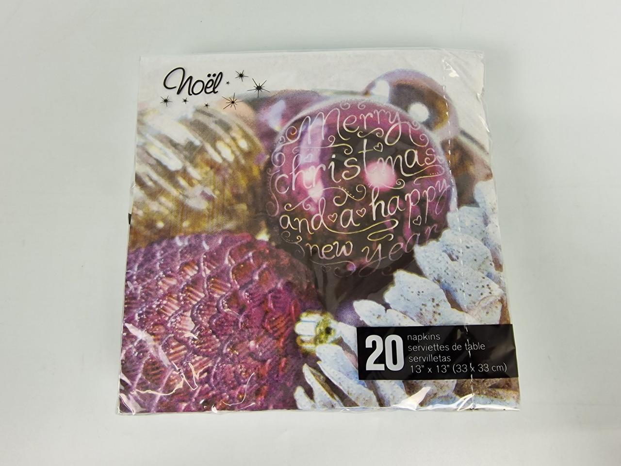 Красива серветка (ЗЗХЗ, 20 шт.) VIVA новий рік малюнок No3 (1 пачка), фото 1