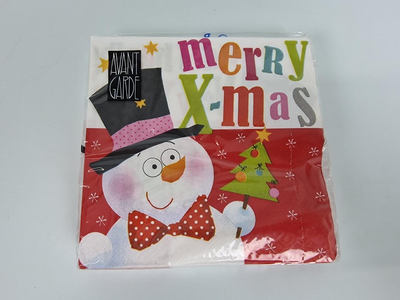 Красива серветка (ЗЗХЗЗ, 20 шт.) VIVA новий рік малюнок No8 (1 пачка), фото 1