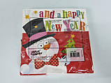 Красива серветка (ЗЗХЗЗ, 20 шт.) VIVA новий рік малюнок No8 (1 пачка), фото 2