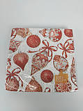 Новорічна серветка (ЗЗХЗ, 16 шт.) La Fleur "Червоні прикраси" (1 пачка), фото 2