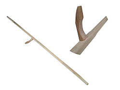 Косовище фiгурна ручка у зборi (липа) заточене знизу (клин кільце) ТМ ZAGUL