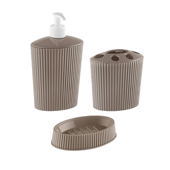 Набір для ванної кімнати 3в1 (мильниця, підставка, диспенсер) лате Line OZER-CZ-014 ELIF