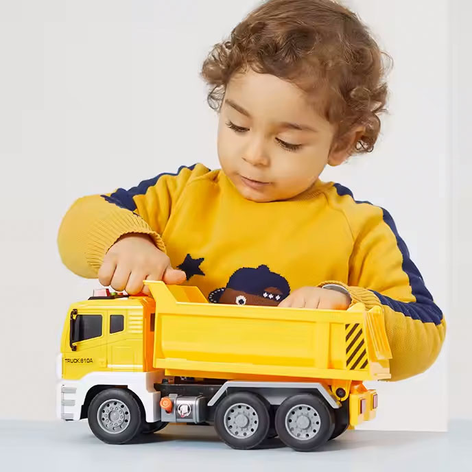 Інтерактивна іграшкова вантажівка самоскид для дитини 2 види світло / Будівельна техніка для ігор у пісочниці, фото 1