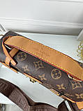 Сумочка жіноча Louis Vuitton великий саквояж коричневий+рижий, фото 6