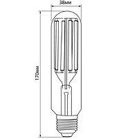 Лампа T38F 24W E27 5000К Filament LED Videx, фото 4