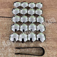 Ковпачки на гайки Tesla хромовані 21 мм.