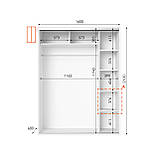 Шафа купе 2 двері 160 х 60 х 210 см N5, фото 2