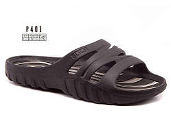 Капці пляжні підліткові (8 пар) арт.Р-401 чорно/сірі (35-40р.) Р-401 ТМ ОЛИМП