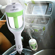 Автомобільний зволожувач, освіжувач повітря Car Charger Humidifier працює від прикурювача Зелений (237)
