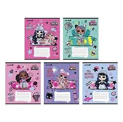 Зошит шкільний Kite LOL LO25-232, 12 аркушів, клітинка