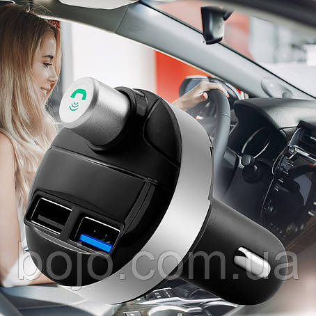 Автомобільний Bluetooth FM модулятор від прикурювача X12BT USB (206), фото 1