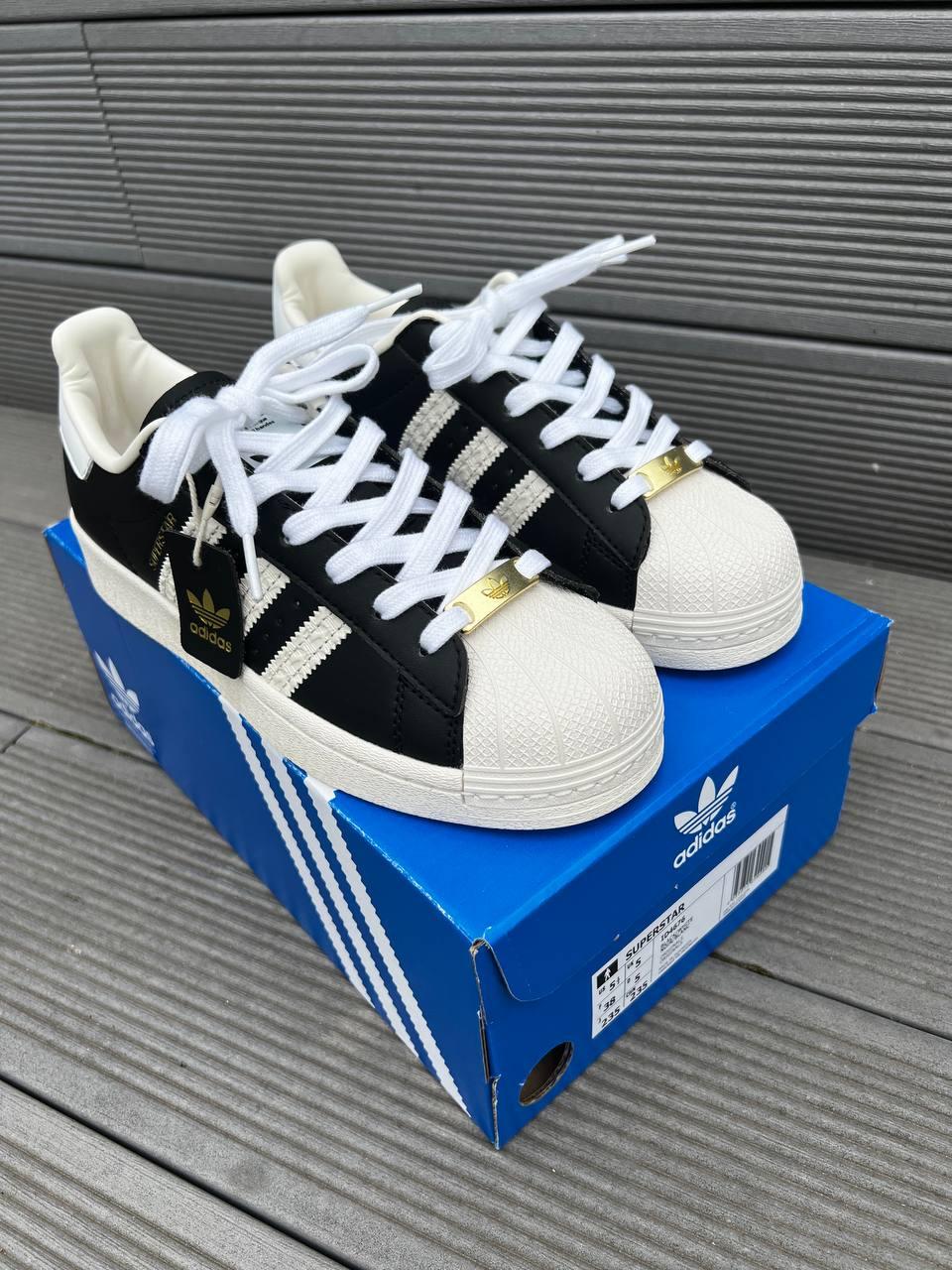 Кросівки чоловічі чорні Adidas Superstar Black White (17517), фото 1