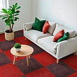 Самоклеюча плитка під ковролін бургунді 600*600*4,5MM (D) SW-00002487, фото 6