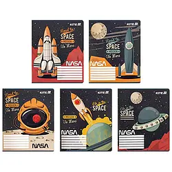 Зошит шкільний Kite NASA NS25-232, 12 аркушів, клітинка