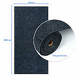 Самоклеюча плитка під ковролін в рулоні темно-сірий 600*3000мм SW-00002587, фото 3