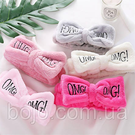Косметична пов'язка на голову для макіяжу бант "OMG! Hair Band" в асортименті (2049), фото 1