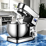Міксер планетарний тістоміс 4000 Вт Top Kitchen кухонний тістоміс з металевою чашею 6 л на 6 швидкостей, фото 3
