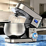 Міксер планетарний тістоміс 4000 Вт Top Kitchen кухонний тістоміс з металевою чашею 6 л на 6 швидкостей, фото 4