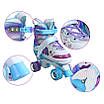 Дитячі розсувні квади Роликові ковзани для дівчинки розмір 29-33 колір фіолетовий колеса PU d 4,5см підсвічування, фото 9