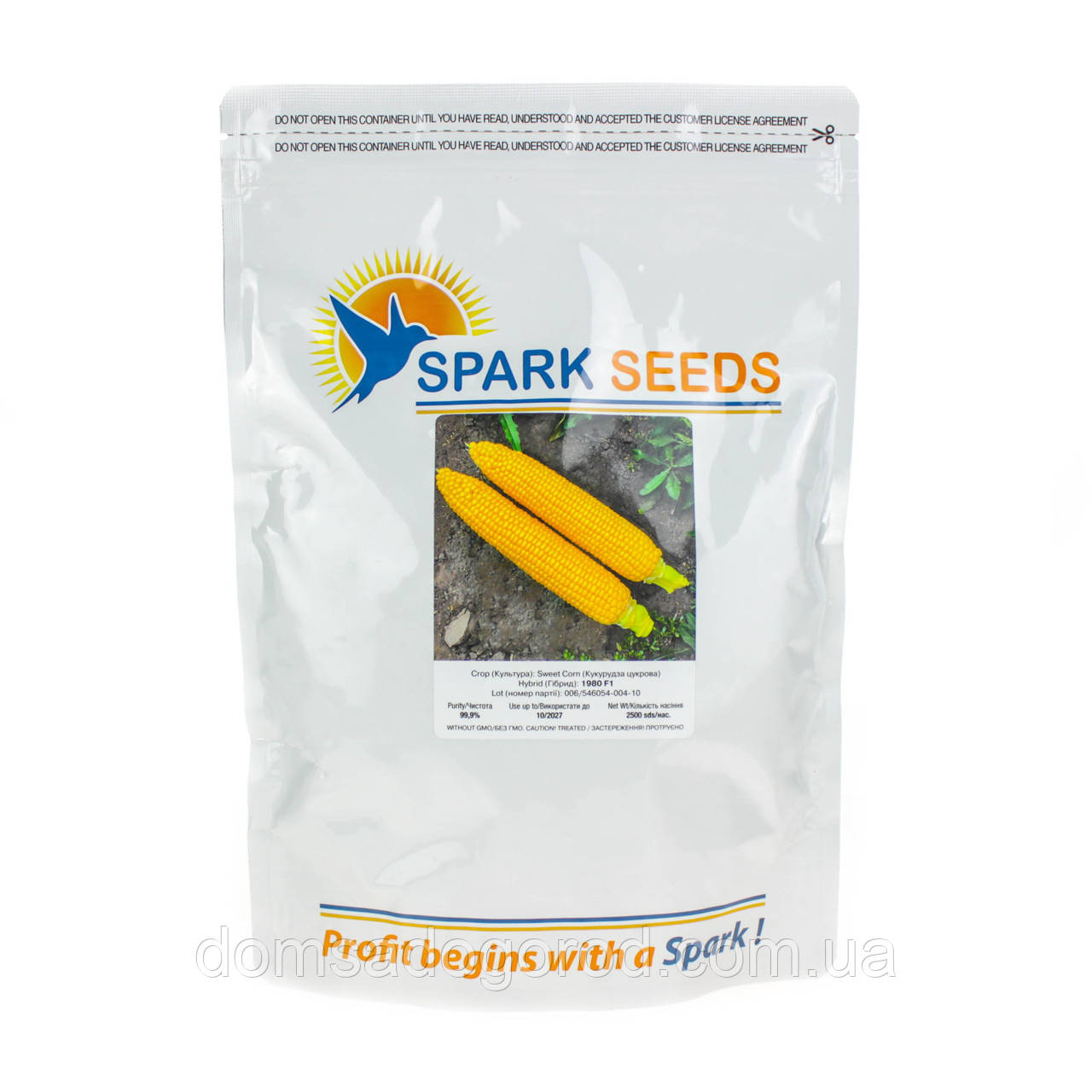 Цукрова кукурудза 1980 F1 SPARK  SEEDS 2500 насінин