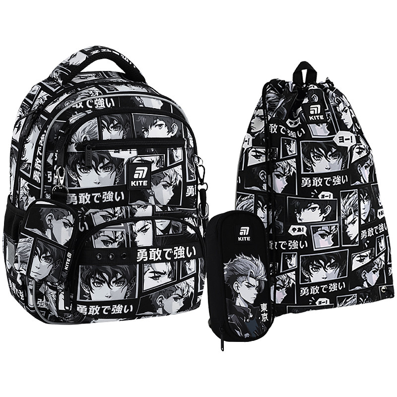 Шкільний набір Kite Education Anime Boy SET_K25-773M-4