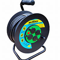 Подовжувач на котушці 40м 2х2,5 мм² з термозахистом та захистом IP-44. SVITTEX