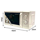 Механічна мікрохвильова піч Rainberg 1200Вт Мікрохвильовка 20л Мікрохвильова піч 5 рівнів потужності К2, фото 3