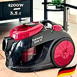 Потужний пилосос Rainberg 4200Вт Компактний контейнерний пилосос Пилосос з турбощіткою К2, фото 4