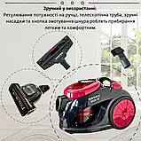 Потужний пилосос Rainberg 4200Вт Компактний контейнерний пилосос Пилосос з турбощіткою К2, фото 5