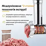 Електром'ясорубка Rainberg з шинковкою Потужна м'ясорубка 3000Вт Побутова м'ясорубка з 9 насадками К2, фото 5