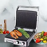 Електричний гриль BiTek 2800Вт Кухонний гриль із регулятором температури Контактний гриль двухсторонній К2, фото 2