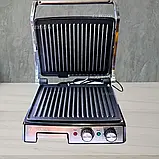 Електричний гриль BiTek 2800Вт Кухонний гриль із регулятором температури Контактний гриль двухсторонній К2, фото 4
