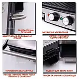 Електричний гриль BiTek 2800Вт Кухонний гриль із регулятором температури Контактний гриль двухсторонній К2, фото 8