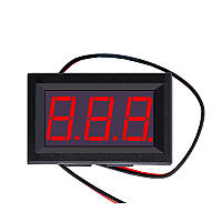 Вольтметр 4,5 - 30В, 0.56 LED, Червоний, в корпусі