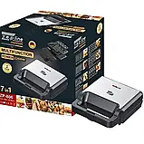 Універсальна сендвічниця 7в1 Zepline Потужний мультимейкер 2200Вт Мультипекар з змінними насадками К2, фото 8