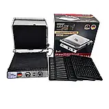 Електричний гриль Zepline 3500Вт Притискний гриль 3в1 Електровафельниця Гриль з розкриттям на 180 К2, фото 7