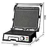 Контактний гриль BITEK 3000Вт Притискний гриль з розкриттям на 180 Електрогриль з знімними пластинами К2, фото 5