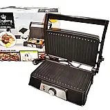 Двосторонній гриль Kingberg 1500Вт Притискний гриль Гриль з відкриттям на 180 Кухонний гриль К2, фото 9