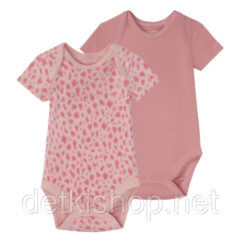 Комплект 2 шт. Lupilu боді з коротким рукавом для дівчинки 86-92 см (12-24М), фото 1