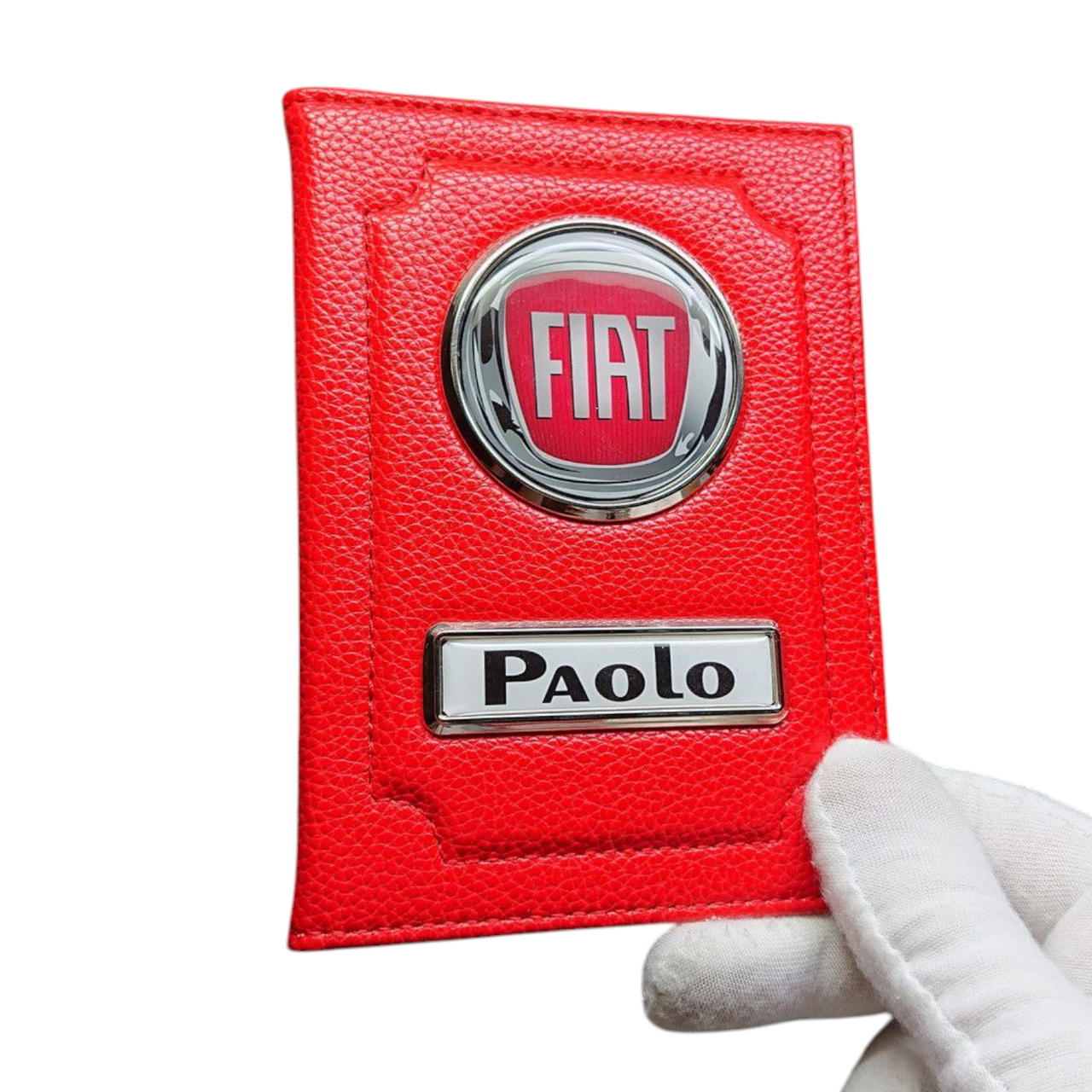 Обкладинка для автодокументів жовтою ниткою Fiat