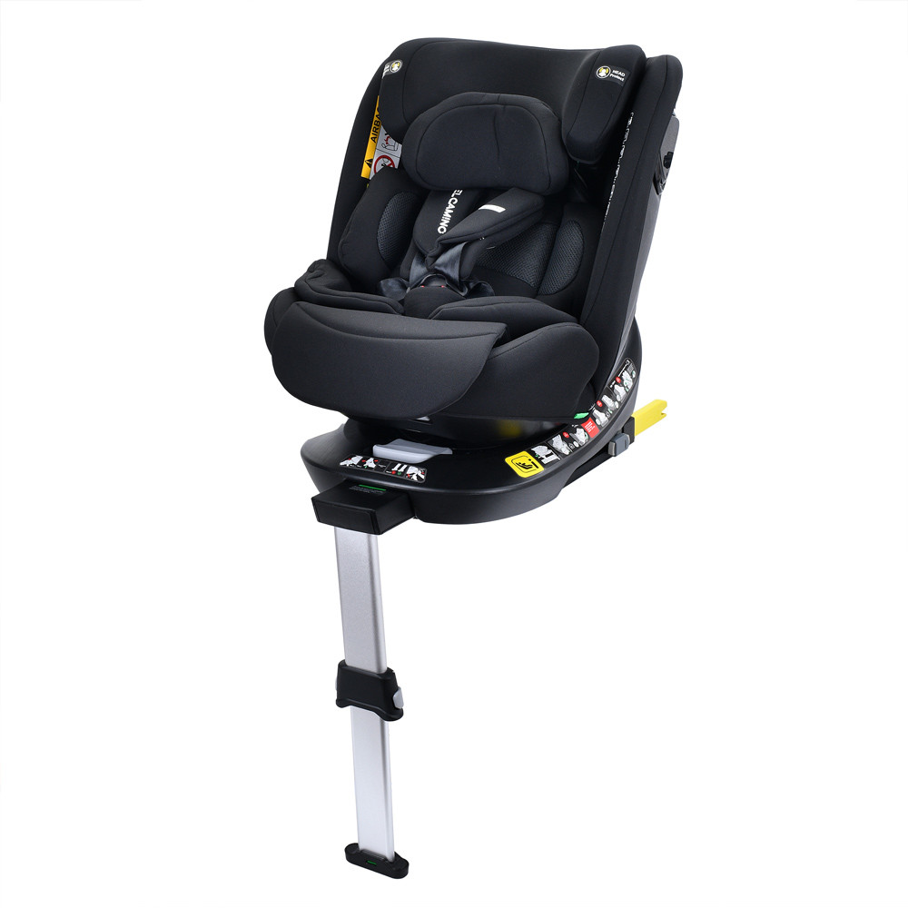 Автокрісло El Camino ME 1189 i-HOLD+ isofix з опорною ногою, Black
