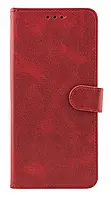 Чохол книжка Leather Flip для HMD Pulse Plus на магніті з підставкою червоний