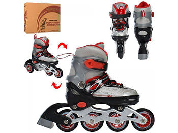 Дитячі ролики розсувні червоні A4147-XS-R G-Rich